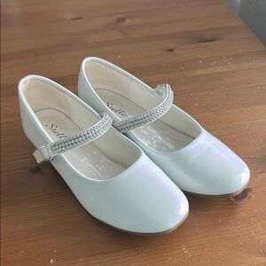 Elle White Kids Ballet Flats